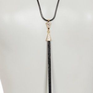 Botkier Crystal Tassel Pendant Necklace